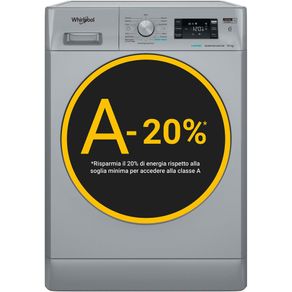 Lavatrice a libera installazione Whirlpool 10 kg - FFB 108 SILVER IT - FreshCare 869991681680